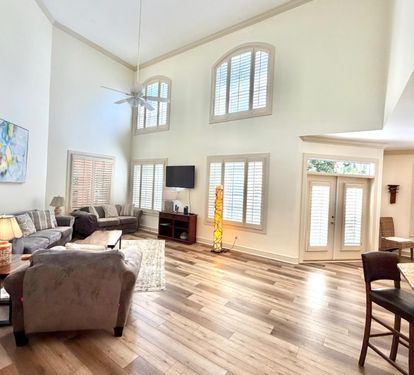 Cathedral ceilings open Living Space