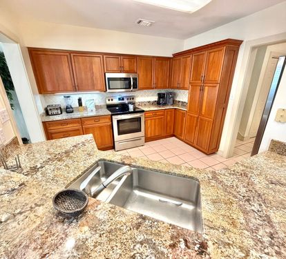 Fully stocked kitchen
