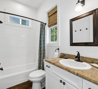 1st Floor Guest Bathroom - Single Vanity + Shower/Tub Combo