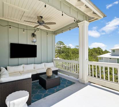 Lounge on the Outdoor Sectional & Catch the Game!