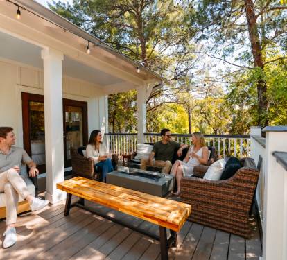 A peaceful outdoor space made for unwinding and gathering. 

