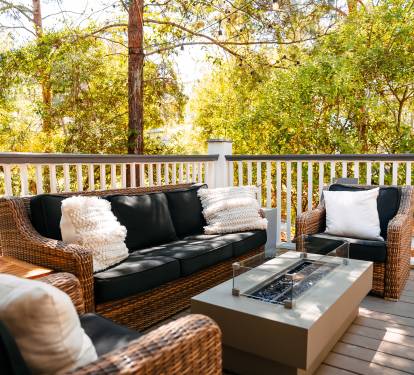 Cozy up by the fire pit!

