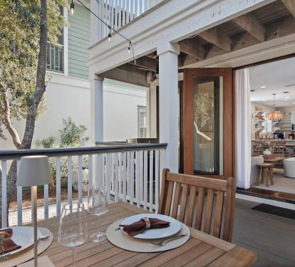 Enjoy a meal in the outdoor space