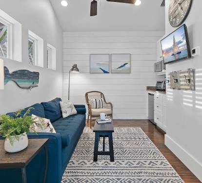 Carriage house seating area