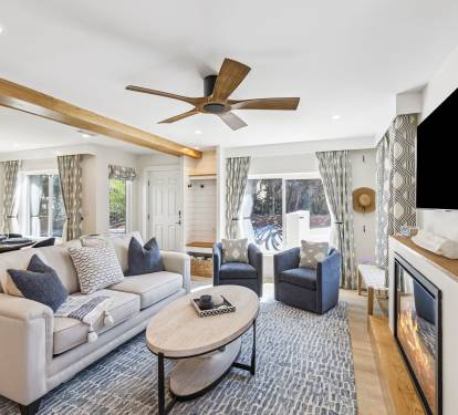 Cozy Up By the Electric Fireplace & Enjoy a Movie Night!
