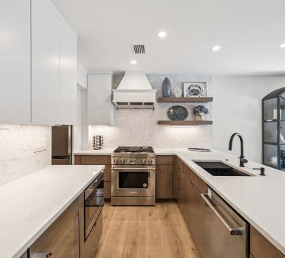 Chef's Kitchen Offering Stainless Steel Appliances