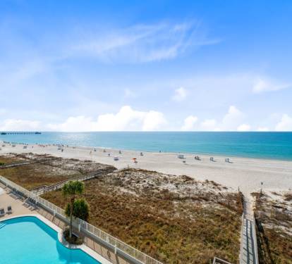 Lighthouse 515 Views of Gulf and Pool from Balcony