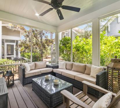 Spacious Screened-In Back Porch!