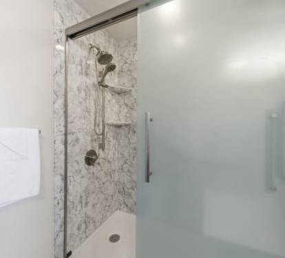 Crystal Tower 1604 Primary Bathroom with Step-in Shower