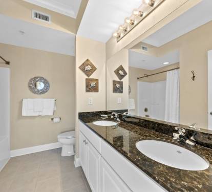 Crystal Tower 1003 Primary Bathroom with Dual Sinks