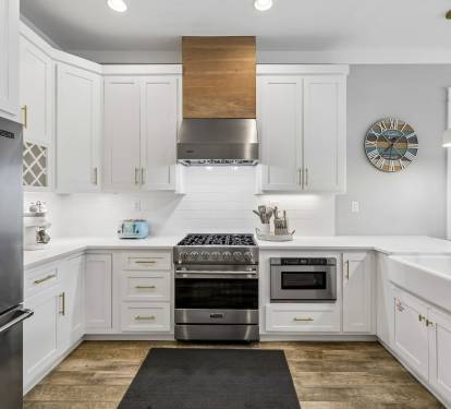 Fully Equipped Chef's Kitchen Offering Stainless Steel Appliances