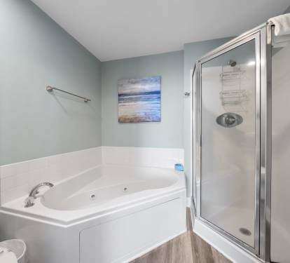 Lighthouse 1709 Primary Bathroom with Jetted Tub and Separate Step-in Shower