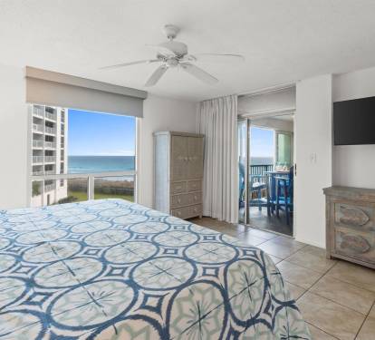 Wake up to stunning ocean views from your comfortable bedroom, with the sea breeze from your private balcony creating the perfect coastal retreat.
