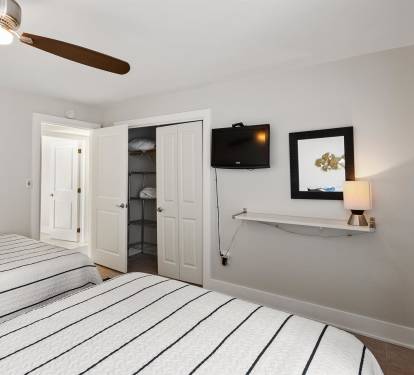 Rest peacefully in your comfortable bedroom with crisp linens, convenient amenities, and thoughtful touches that make you feel at home.