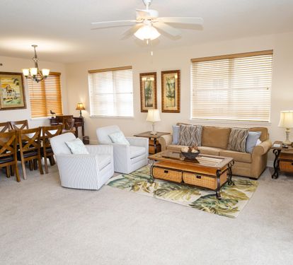 Open Concept Living, Dining, and Kitchen