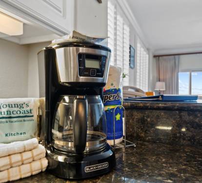 Crystal Tower 1101 Kitchen with Drip Coffee Maker