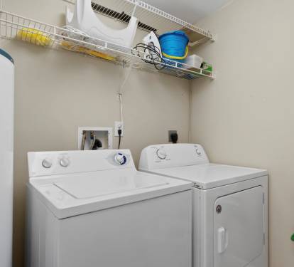 Crystal Tower 1101 Laundry with Full Size Washer Dryer
