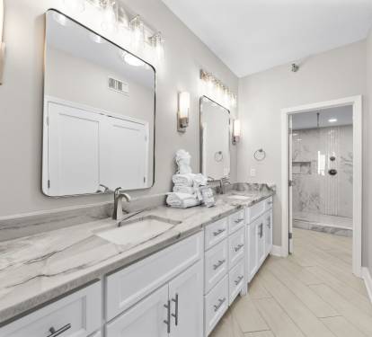 Lighthouse 515 Primary Bathroom with Dual Sinks