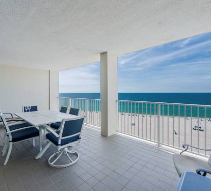Pelican Pointe 803 Gulf Front Balcony with Outdoor Dining for 6