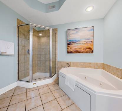 San Carlos 409 Primary Bathroom with Jetted Tub and Separate Step-in Shower
