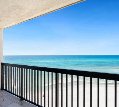 Wake up to endless turquoise waters from your private balcony, where gulf breezes and stunning views create the perfect morning coffee backdrop.