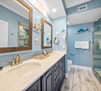 Crystal Tower 601 Primary Bathroom with Dual Sinks
