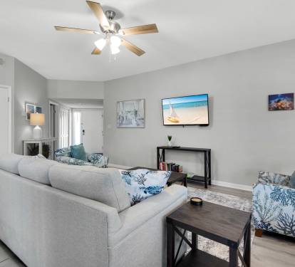 Living Area with Flat Screen TV