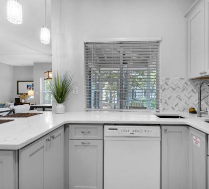 Kitchen with Pass Through Window
