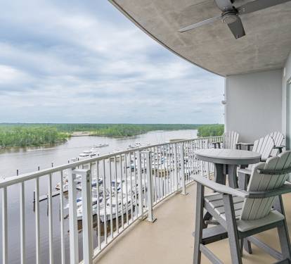 Wharf 713 Balcony with Marina Views
