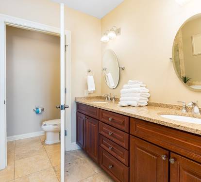 Wharf 713 Primary Bathroom with Dual Sinks