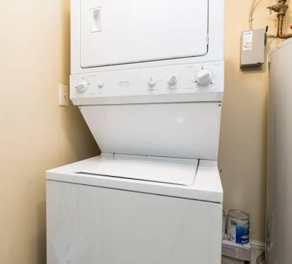 Wharf 713 Laundry with Stacked Washer Dryer