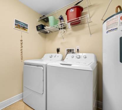Crystal Tower 1809 Laundry Room with Full Size Washer Dryer