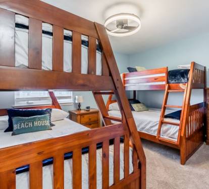 Gulf View 19 Bedroom 2 with Two Twin-Over-Full Bunk Bed Sets