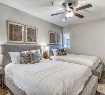 Queen Guest Bedroom with Two Comfortable Beds