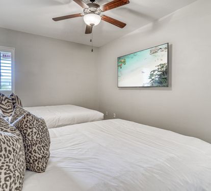 Queen Guest Bedroom with Flat Screen TV
