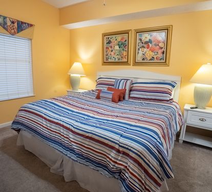 Primary bedroom with king bed.