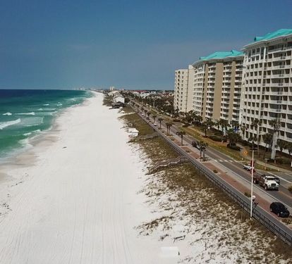 An aerial view of the beaches of South Walton.