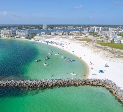 The nearby jetties are a local favorite for snorkeling, offering crystal-clear waters and plenty of marine life to explore.