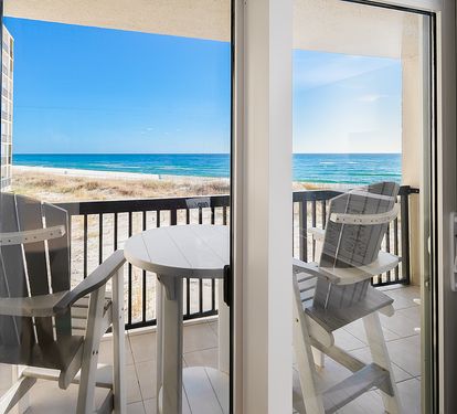 Sit, relax and stay awhile. The balcony is my favorite spot 
