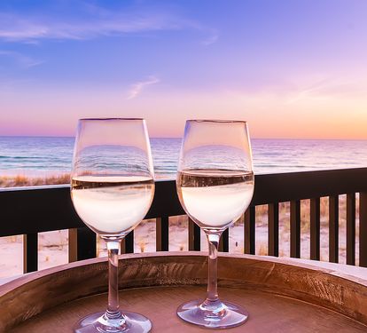 Perfect spot for that glass of wine. 