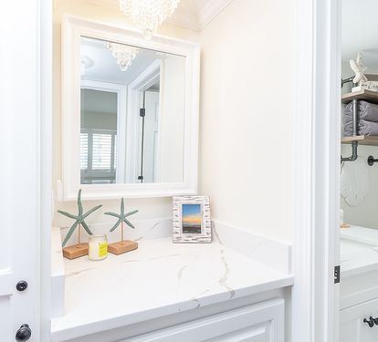 Vanity area just outside the master bedroom