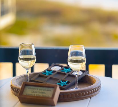 Enjoy a glass of wine on our balcony while taking in the amazing view