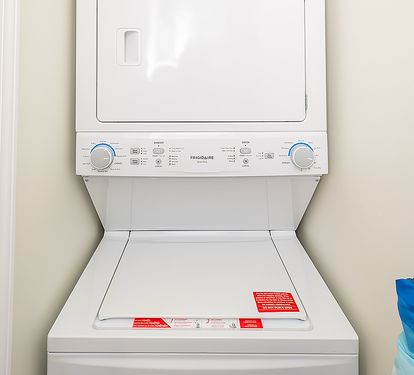 Washer and dryer inside the condo. 
