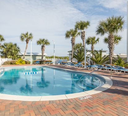 Smaller of the outdoor pools