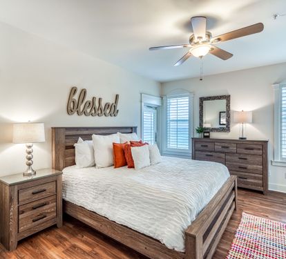 Primary Suite - Furnished with a King Size Bed