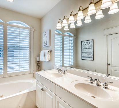 Primary En Suite - Featuring a Jacuzzi Tub & Dual Vanity