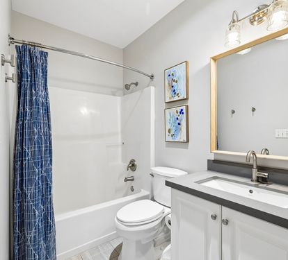 Guest Bathroom - Single Vanity + Shower/Tub Combo