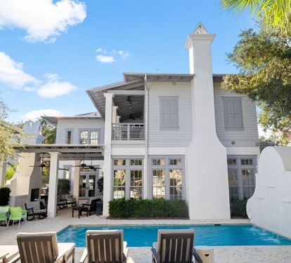 Welcome to 103 E Kingston in Rosemary Beach! Bask in the Summer Sun in the Private Heated Pool.
