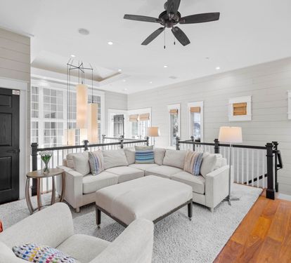 2nd Floor Living Area - Furnished with a Cozy Sectional Sofa