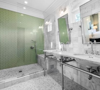 2nd Floor Primary En Suite - Equipped with a Walk In Shower & Dual Vanity